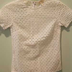 White Eyelet Michael Blouse